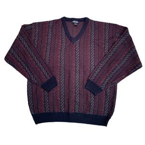 Vintage 90’s Jantzen Wool Knit V Neck Pullover Sweater